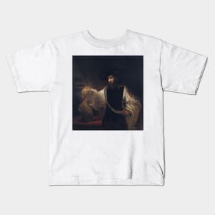 Aristotle with a Bust of Homer by Rembrandt Kids T-Shirt